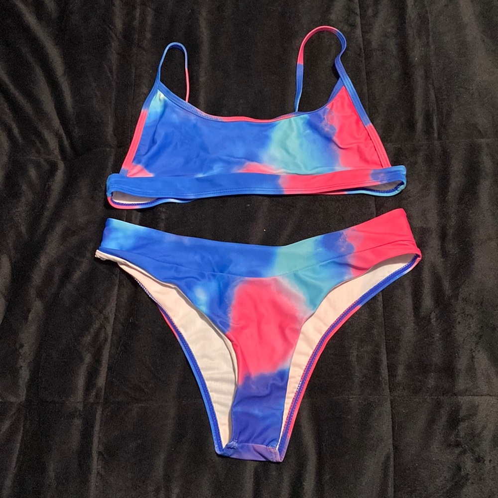 Shein Large Tie-Dye Bikini Swimwear Set